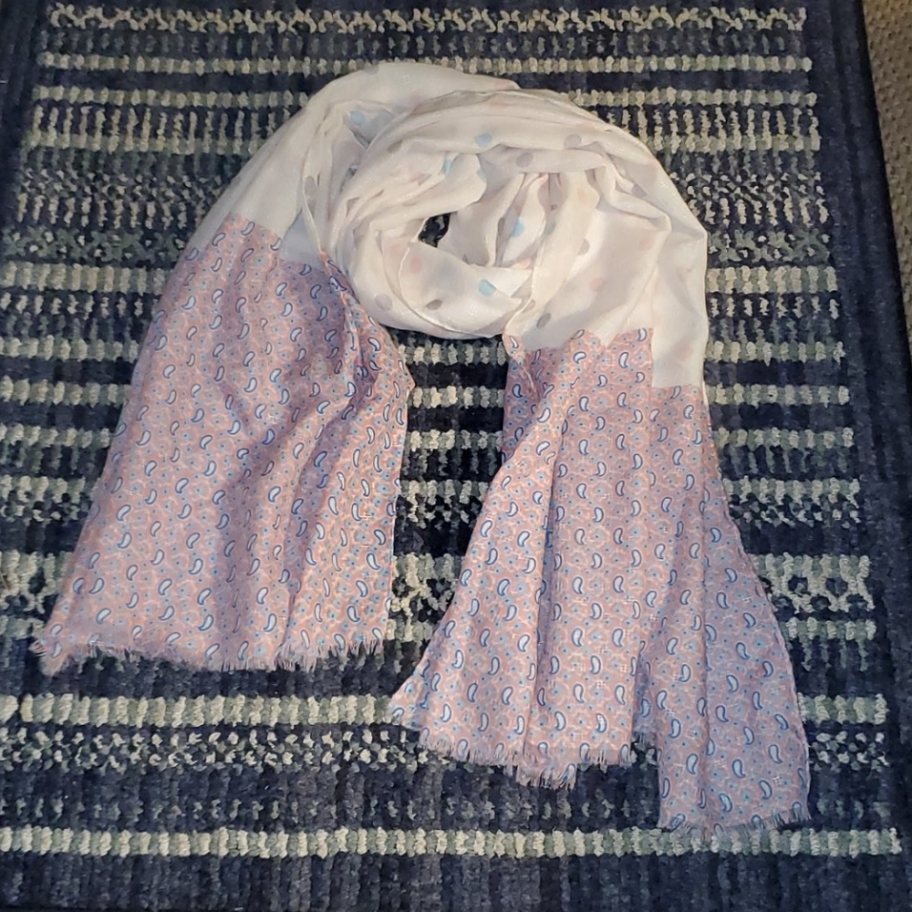 Pastel polka dot scarf